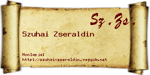 Szuhai Zseraldin névjegykártya